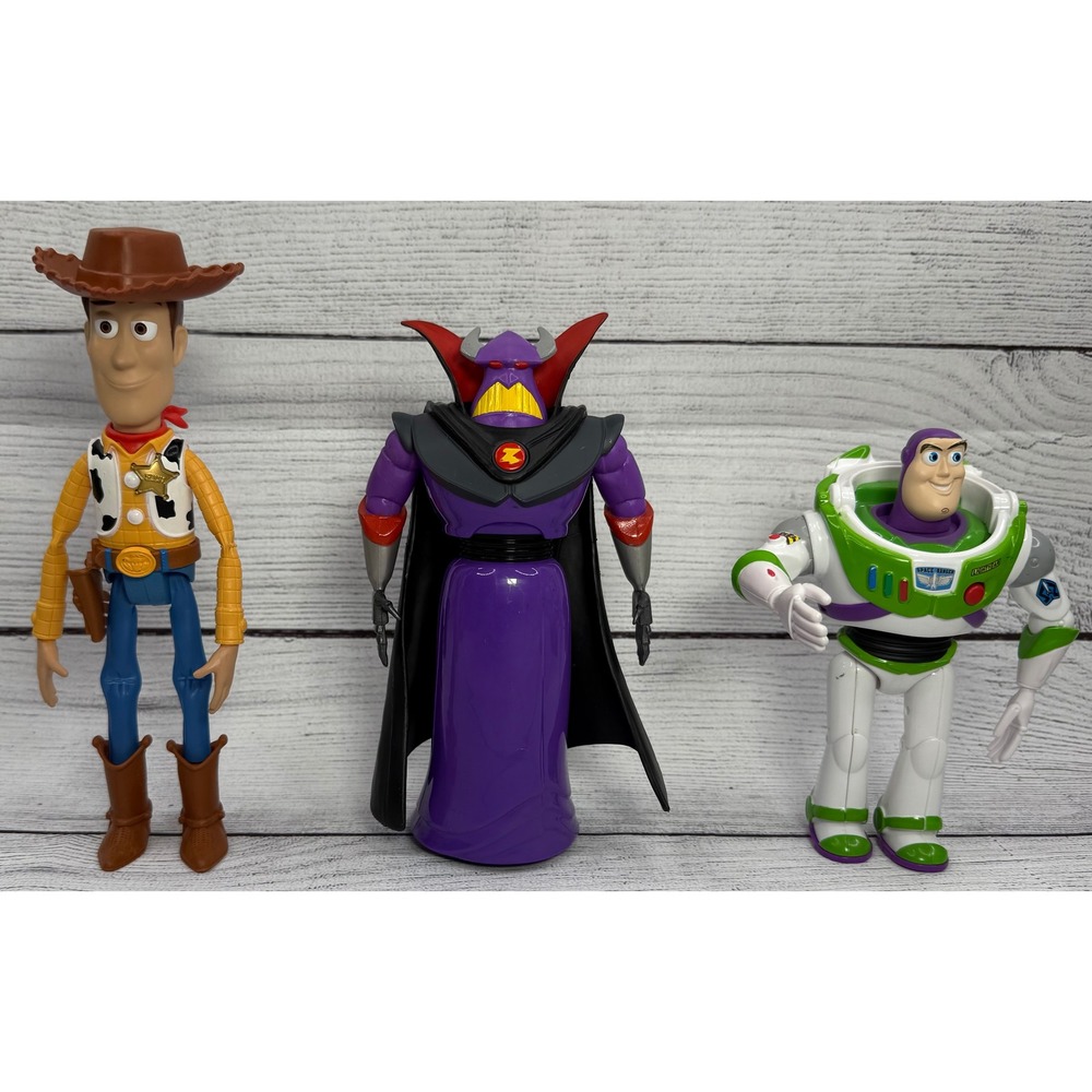 Disney Toy Story Heroes & Villian Sheriff Woody, Buzz Lightyear, Evil Emperor